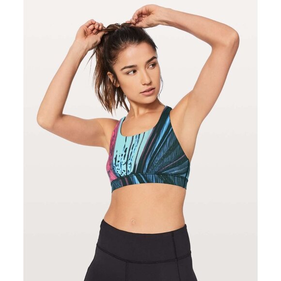 Lululemon Energy Bra Nulux Crisscross Back Sports Bra Size 4 - Picture 1 of 4